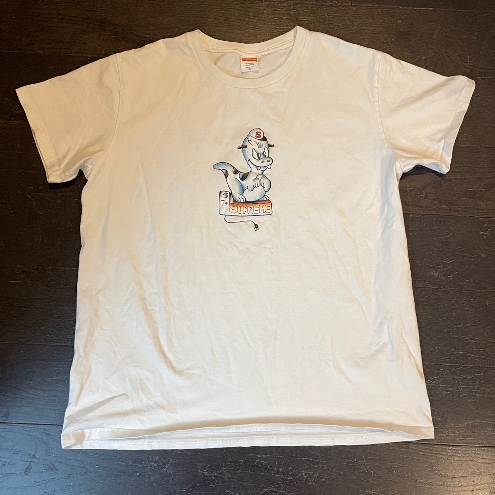 SS/20 Supreme Dinosaur Tee T-Shirt Size XL X-Large white Box Logo print unisex